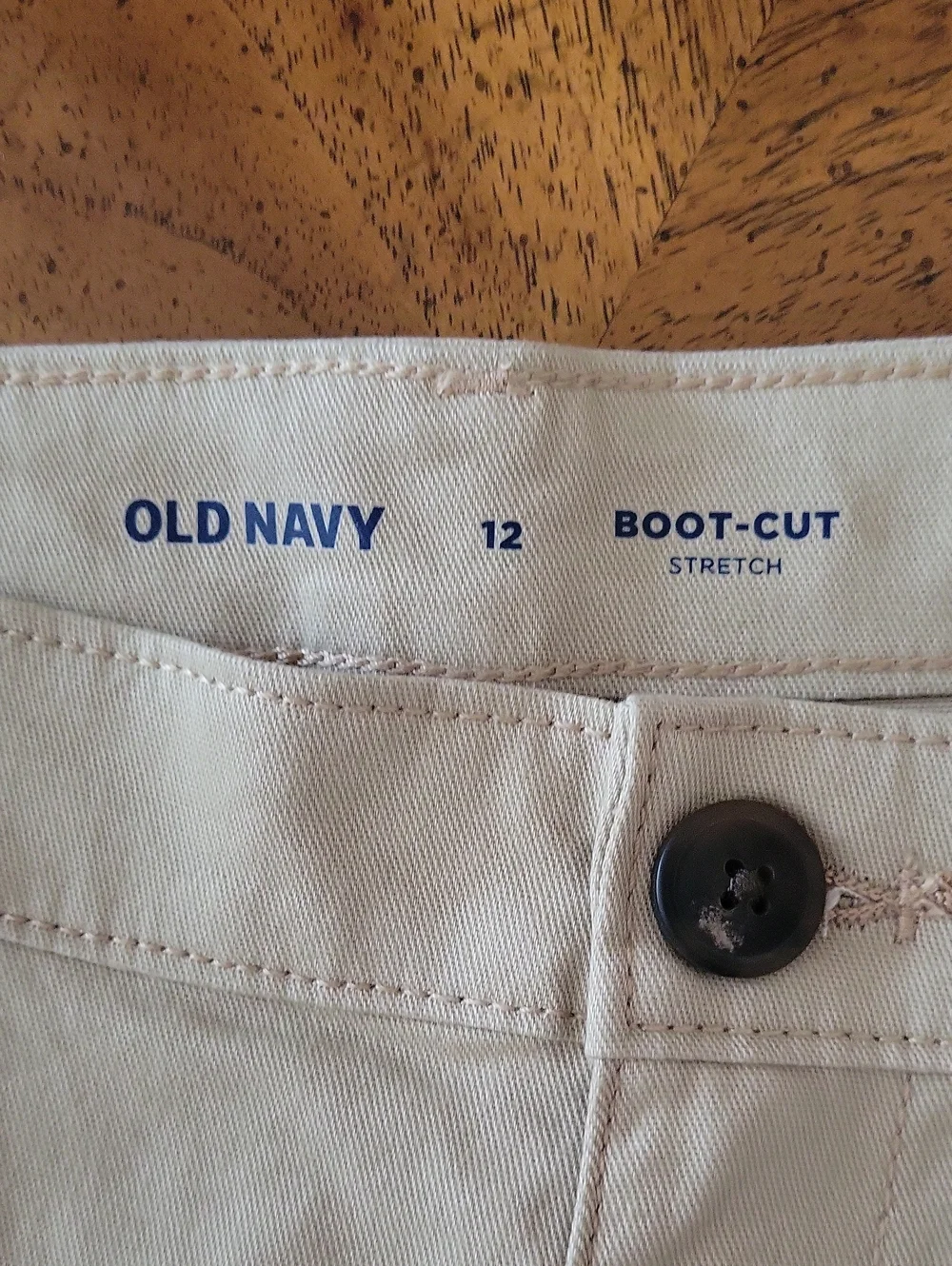 Old Navy Girl's Boot Cut School Uniform Pants, Khaki, 12, NWT